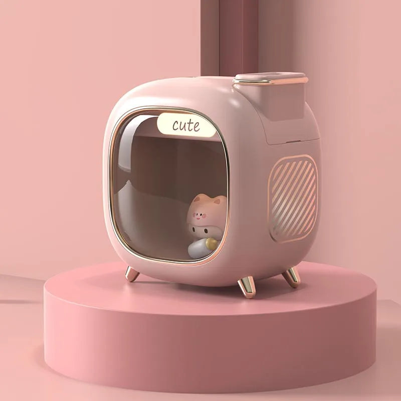 Moe Wa Humidifier Mini USB Double Spray Air Humidifier Home Bedroom Night Light Aroma Hydration Spray Air Humidifier Small Gift